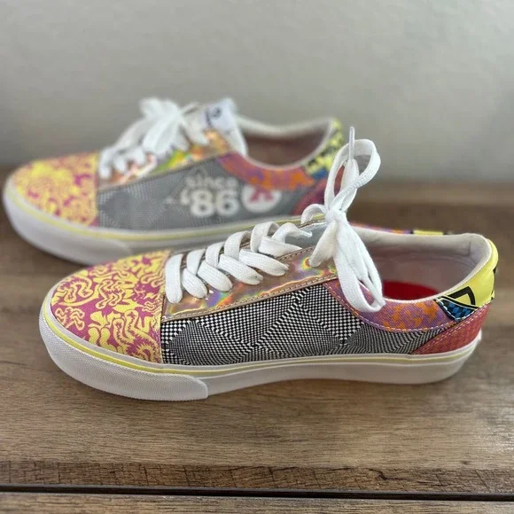 Airwalk Womens WAALYA2-J Low Top Skate Sneakers Multi Color Pattern Size 9.5M - Picture 3 of 6